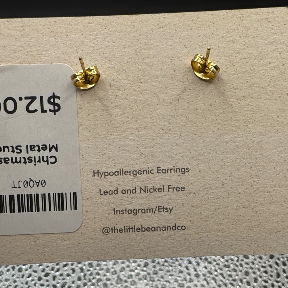 **FINAL PRICE** Gold Pinecone Earrings - Picture 2 of 2